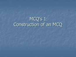 MCQs 1 - Construction