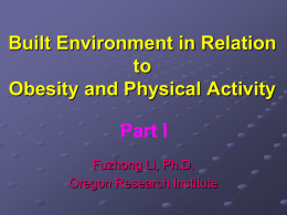 Environment Obesity and Physical Part 1