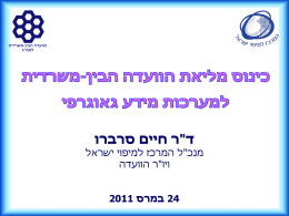 24 במרס 2011 - המרכז למיפוי ישראל