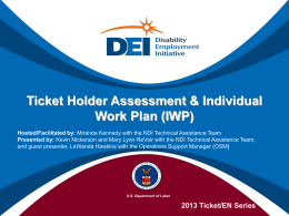 Ticket Assessment and Individual Work Plan PowerPoint Presentation