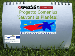 Sauvons la planète:projet Comenius
