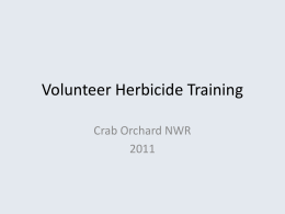 Herbicide Training Example - River to River Cooperative Weed