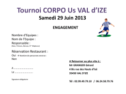 Tournoi CORPO Us VAL d`IZE ENGAGEMENT