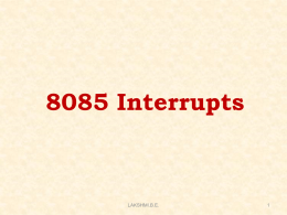 8085 Interrupts