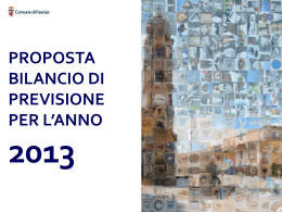 Slide proposta bilancio 2013