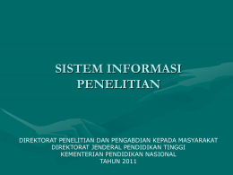 sistem informasi penelitian