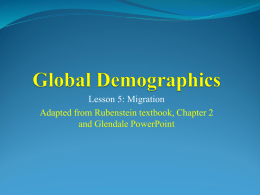 Demographics Lesson 5 Powerpoint
