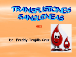 TRANSFUSIÓN SANGUINEA Exposicion