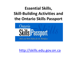 Guide to Linking Essential Skills and the Curriculum