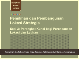 Latihan Pemilihan dan Pembangunan Lokasi