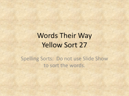 Yellow Sort 27