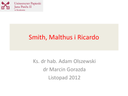 Smith, Malthus i Ricardo