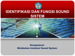 1.identifikasi dan fungsi suond sistem