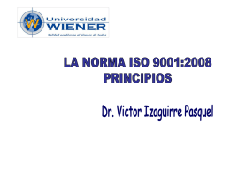 norma iso 9001:2000 - Universidad Norbert Wiener