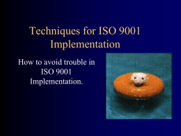 ISO 9001 Implementation