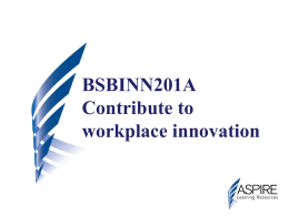 BSBINN201A-slides