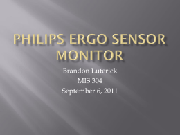 Philips Ergo Sensor Monitor