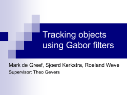 Tracking objects using Gabor filters