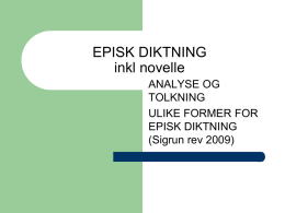 EPISK DIKTNING - Norskprotokollen