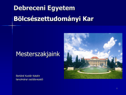 A DE BTK Mesterszakjai (2013, PowerPoint bemutató)