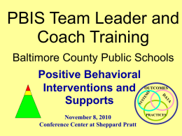 Team Leader and Coach Training