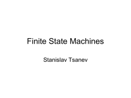 Finite State Machines - Computer Science & Engineering