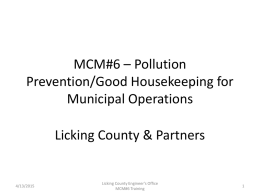 Pollution Prevention/Good Housekeeping for
