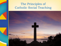 The Principles of Catholic Social Teaching