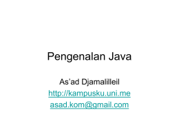 Materi 1 Pengenalan Java