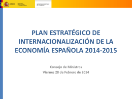 Presentación de Plan Estratégico de Internacionalización de la