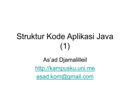 Materi 4 Struktur Kode Aplikasi Java (1)