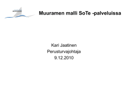 Perusturvajohtaja Kari Jaatinen, Muuramen kunta