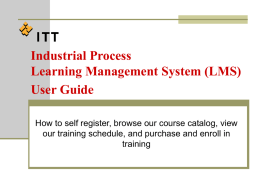 Industrial Process Learning Management System
