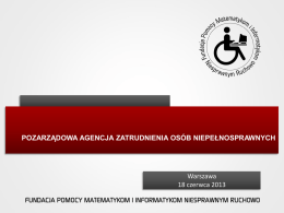 Pozarządowa Agencja Zatrudnienia Osób Niepełnosprawnych