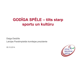 PowerPoint Presentation - Latvijas Paralimpiskā komiteja