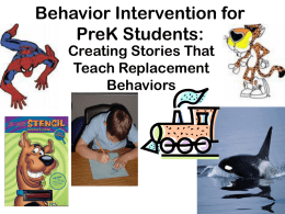 Behavior Intervention for PreK Students