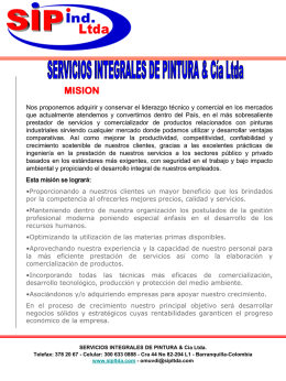 Brochure SIP Ind Ltda - servicios integrales de pinturas cía. ltda.
