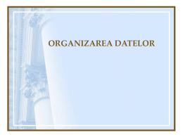 Organizarea Datelor