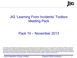 JIG LFI Toolbox Pack 10 - Joint Inspection Group