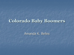 Colorado Baby Boomers - University of Colorado Denver