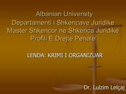 leksion Krimi i orgnizuar shqiptar