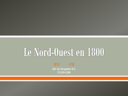 Le Nord-Ouest en 1800