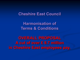 Cheshire East Council Harmonisation of Terms & Conditions