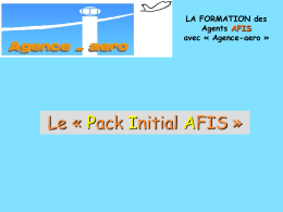 Le « Pack Initial Afis - agence
