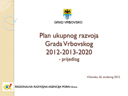Plan ukupnog razvoja Grada Vrbovskog 2012-2013