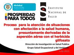 Instituto Nacional de Salud Socialización PMA_PECIG