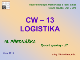 CW - 13 logistika ..JIT