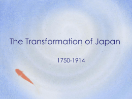 The Transformation of Japan