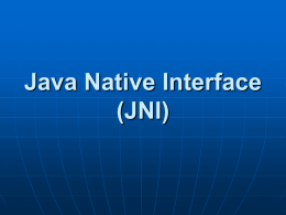 Java Native Interface (JNI) - 10c15-30