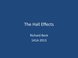 The Hall Effects